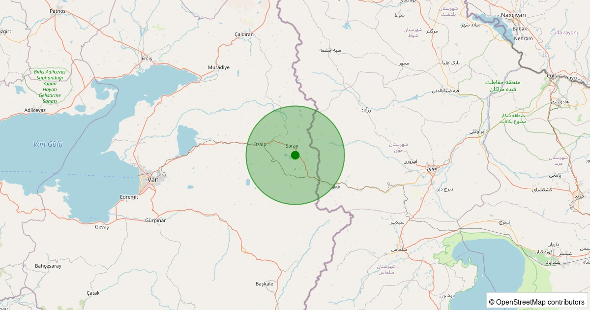 05 Aralık 2025 saat 22:26 - Saray - Değirmigöl - 2.30ml depreminin harita gösterimi
