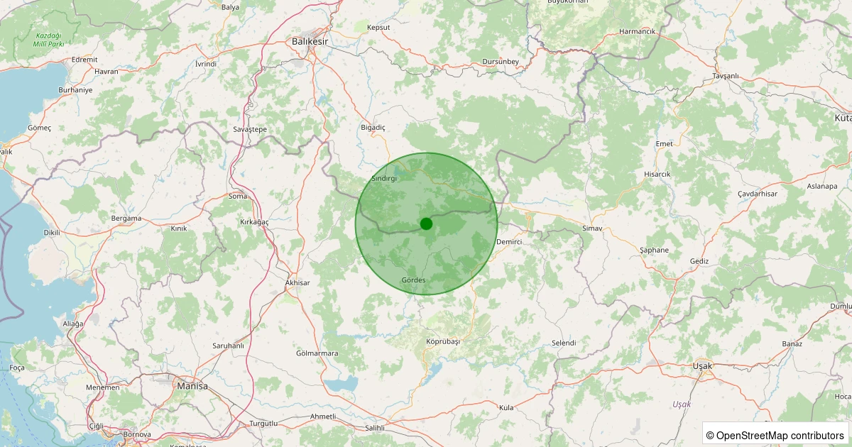 06 Aralık 2025 saat 06:11 - Gördes - Kobaklar - 1.30ml depreminin harita gösterimi