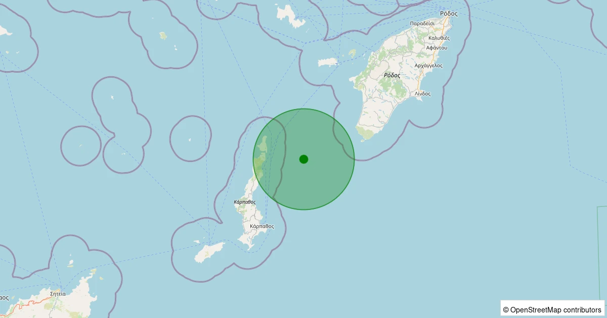 07 Aralık 2025 saat 01:13 - Ege Denizi - [99.13 km] Datça (Muğla) - 2.00ML depreminin harita gösterimi