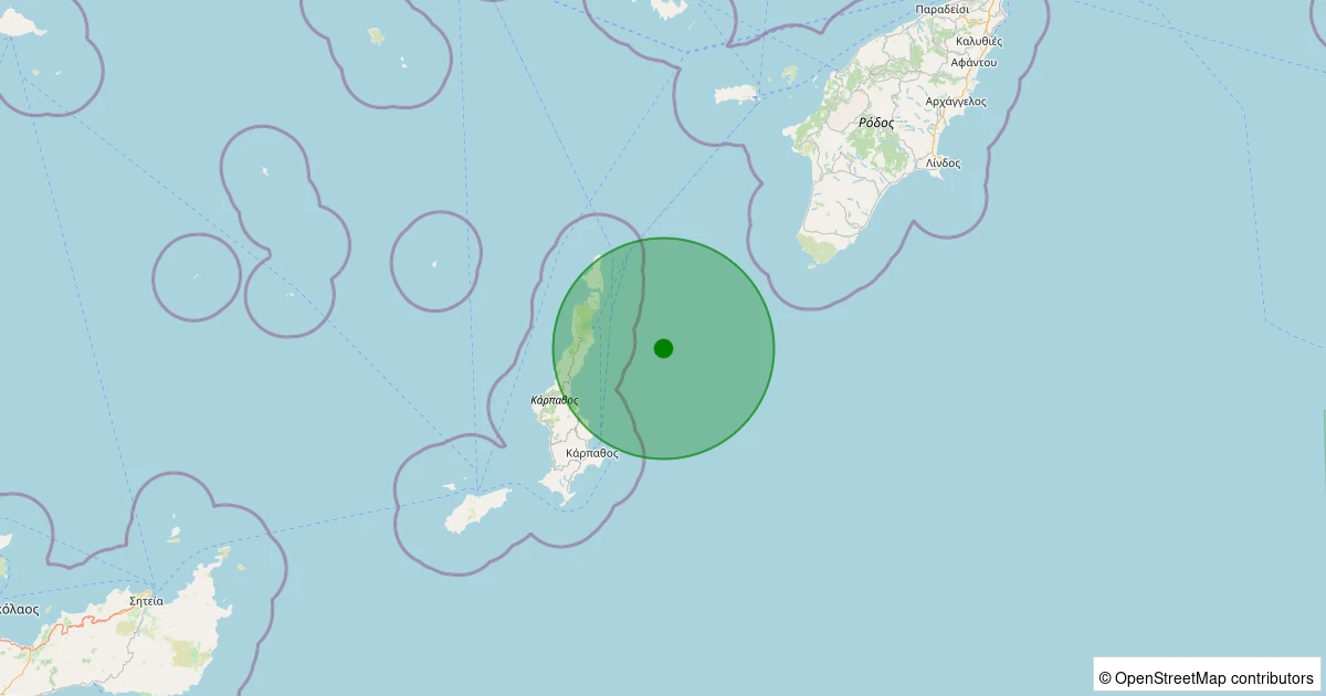 07 Aralık 2025 saat 00:19 - Akdeniz - [108.56 km] Datça (Muğla) - 2.50ML depreminin harita gösterimi