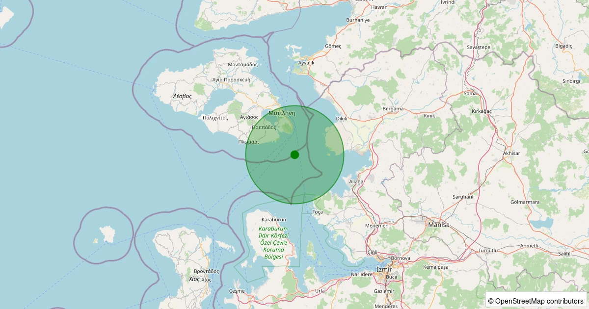 07 Aralık 2025 saat 07:26 - MIDILLI - 1.60ml depreminin harita gösterimi