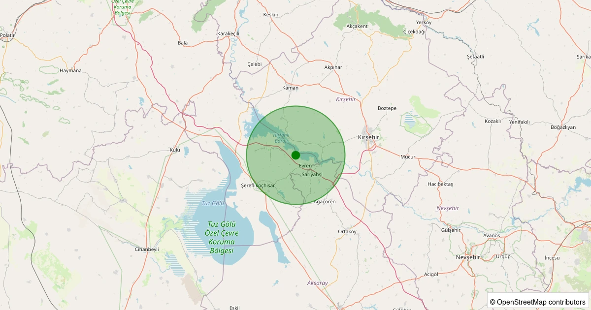 07 Aralık 2025 saat 10:43 - Evren - Solakuşağı - 1.10ml depreminin harita gösterimi