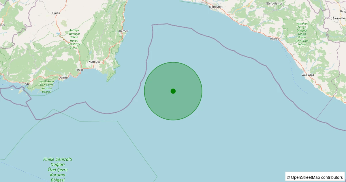 08 Aralık 2025 saat 15:54 - ANTALYA - 2.10ml depreminin harita gösterimi