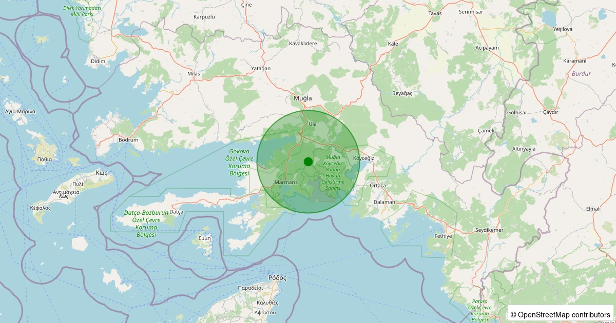 07 Aralık 2025 saat 07:37 - Marmaris - 1.20ml depreminin harita gösterimi