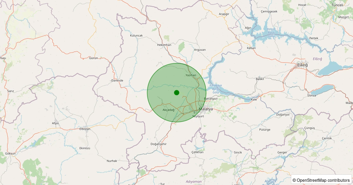 09 Aralık 2025 saat 08:49 - Yeşilyurt - Yeniköy-2 - 1.40ml depreminin harita gösterimi