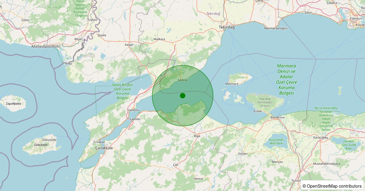 09 Aralık 2025 saat 14:27 - MARMARA - 1.50ml depreminin harita gösterimi