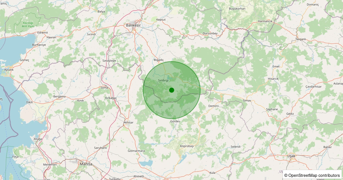 09 Aralık 2025 saat 16:41 - Sındırgı - Işıklar - 2.40ML depreminin harita gösterimi