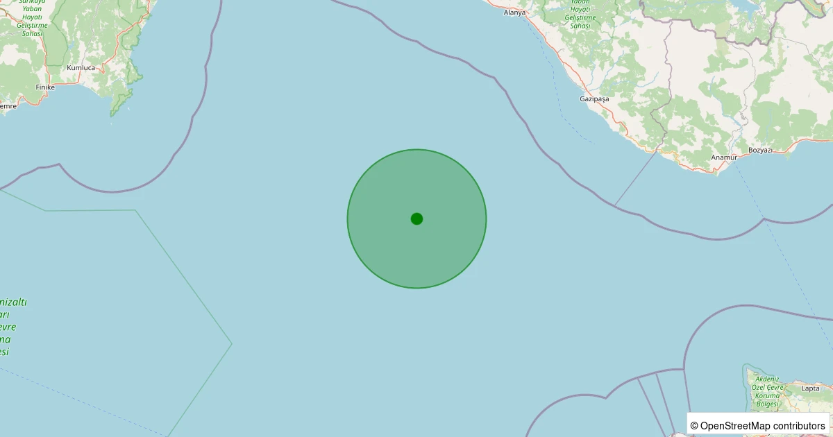 09 Aralık 2025 saat 19:27 - AKDENIZ - 2.30ml depreminin harita gösterimi