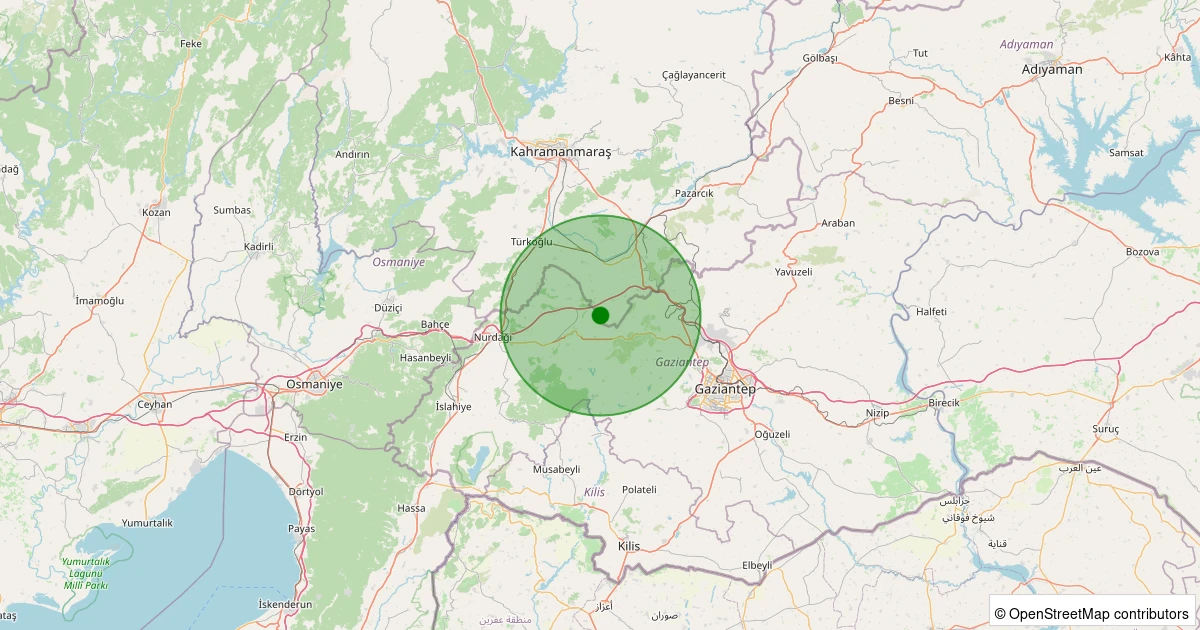 09 Aralık 2025 saat 19:51 - Pazarcık - 2.30ML depreminin harita gösterimi