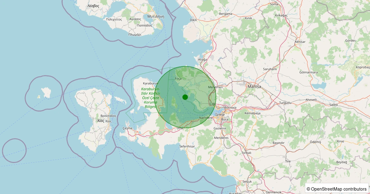 10 Aralık 2025 saat 03:21 - IZMIR - 1.70ml depreminin harita gösterimi