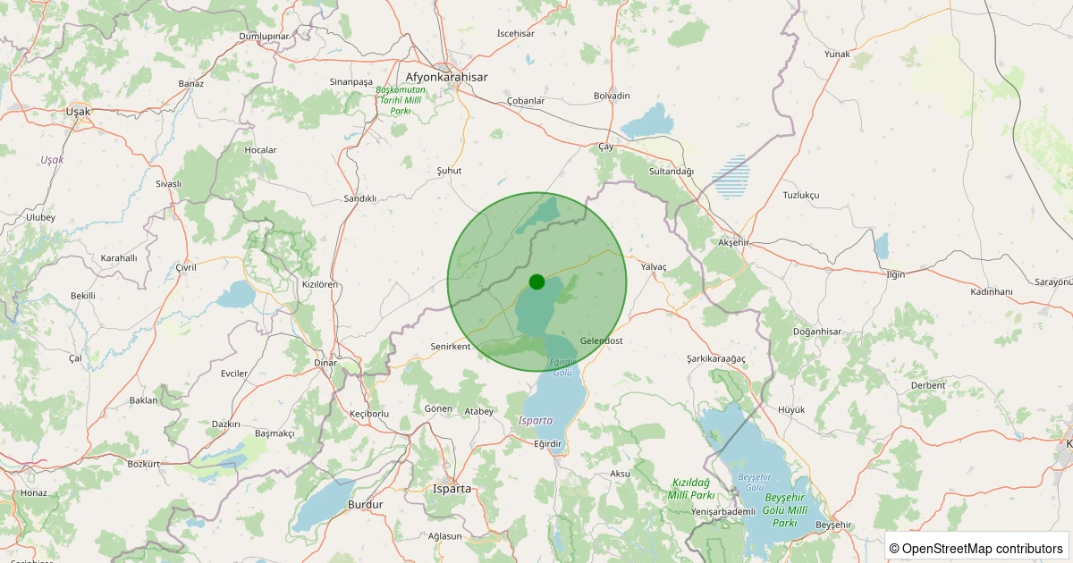 10 Aralık 2025 saat 04:57 - Yalvaç - 1.60ml depreminin harita gösterimi