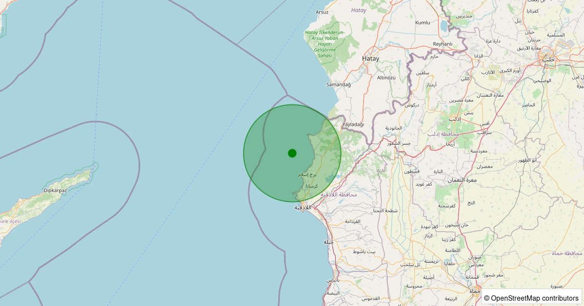 10 Aralık 2025 saat 08:19 - AKDENIZ - 2.30ml depreminin harita gösterimi