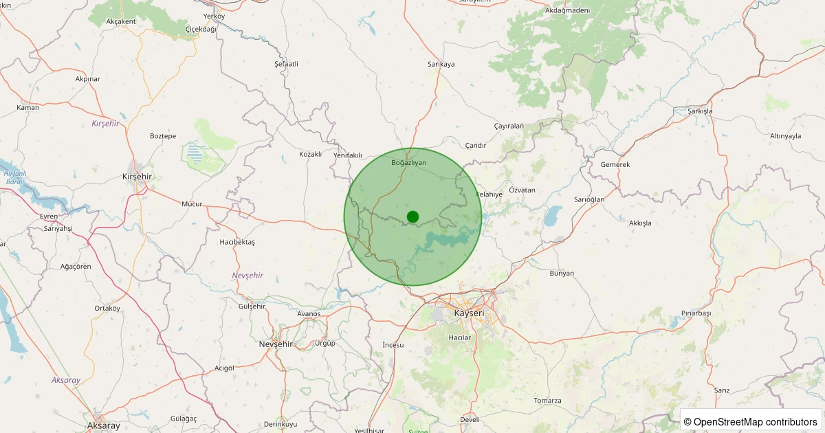 10 Aralık 2025 saat 10:05 - Boğazlıyan - Ovakent-Namıkkemal - 0.90ML depreminin harita gösterimi