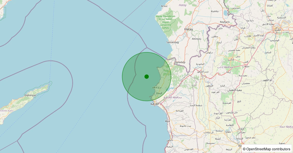 10 Aralık 2025 saat 08:19 - AKDENIZ - 2.20ml depreminin harita gösterimi