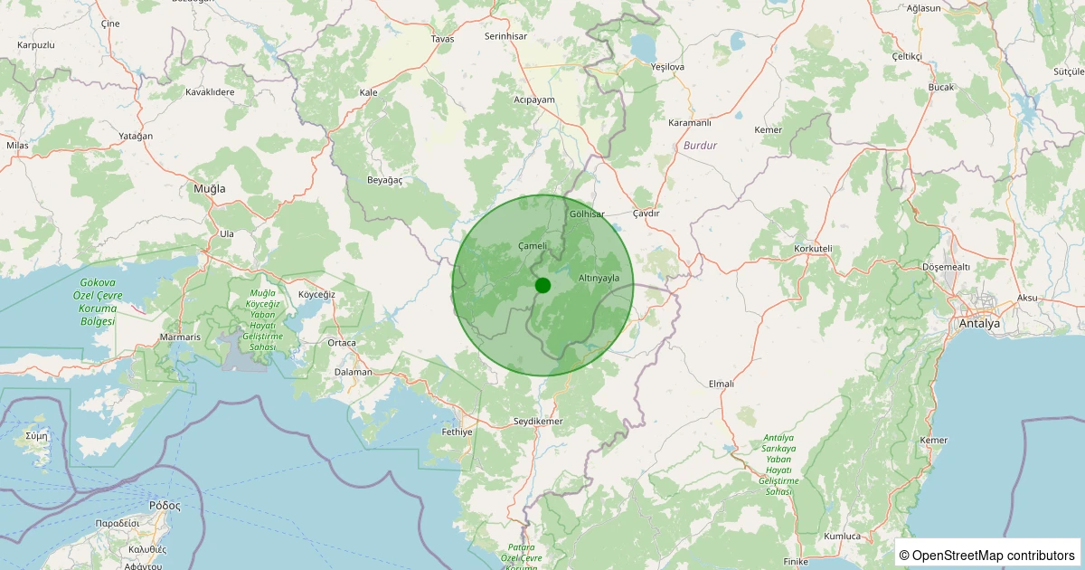 09 Aralık 2025 saat 07:58 - Çameli - Arıkaya - 1.40ml depreminin harita gösterimi
