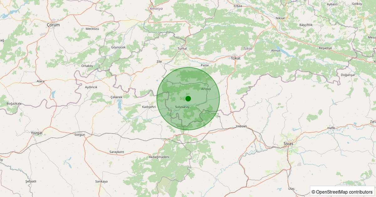 10 Aralık 2025 saat 19:40 - Yeşilyurt - Çıkrık - 1.20ML depreminin harita gösterimi