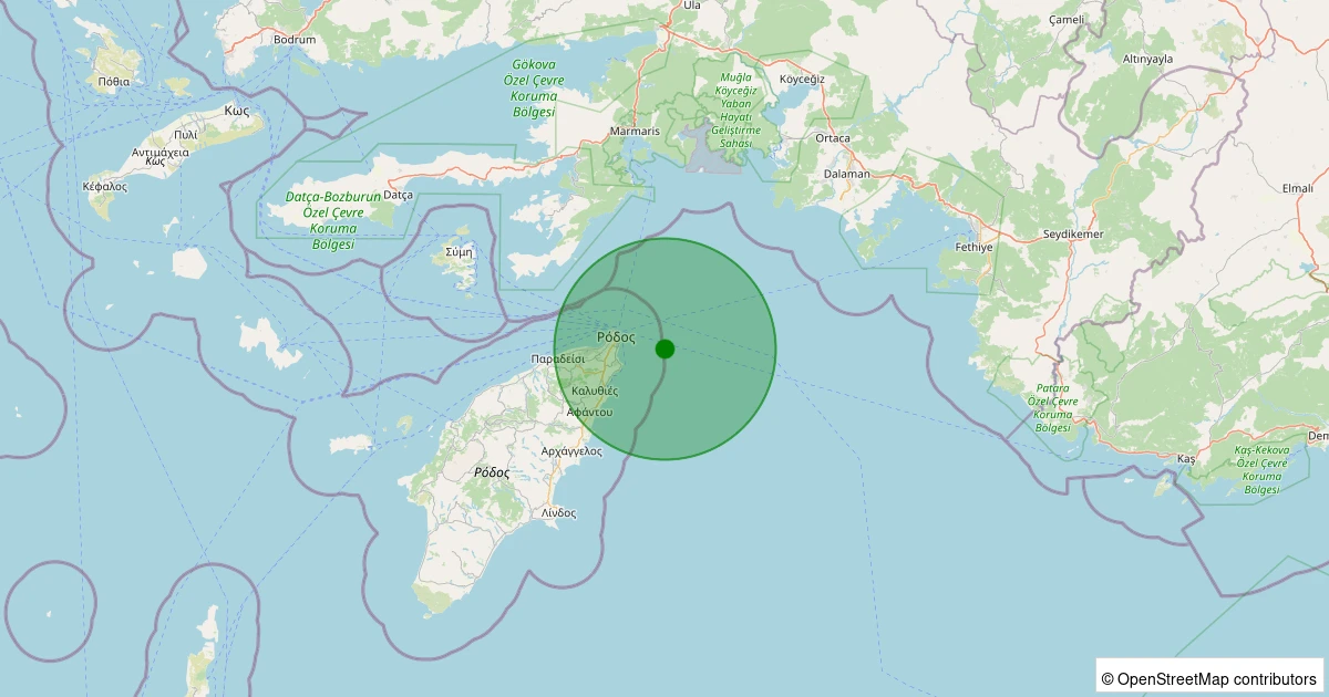 10 Aralık 2025 saat 22:01 - AKDENIZ - 1.80ml depreminin harita gösterimi