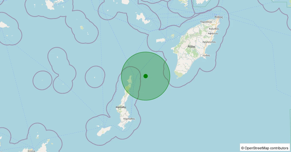 11 Aralık 2025 saat 07:53 - Ege Denizi - [88.14 km] Datça (Muğla) - 1.80ML depreminin harita gösterimi
