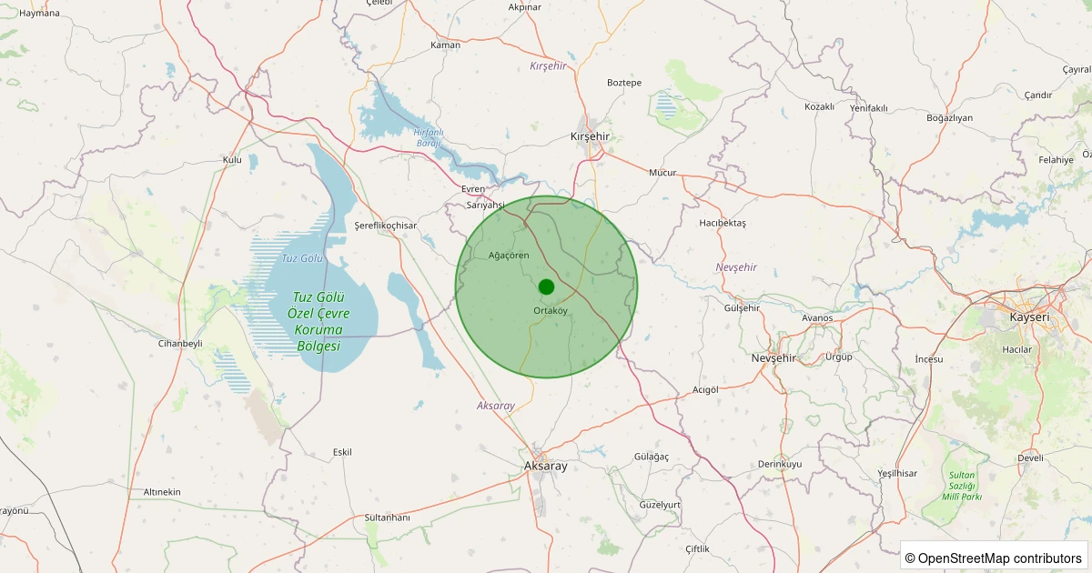 11 Aralık 2025 saat 08:41 - Aksaray - 1.90ml depreminin harita gösterimi