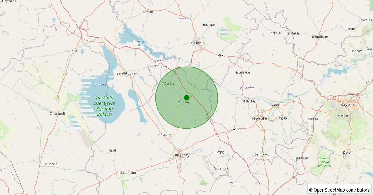 11 Aralık 2025 saat 08:41 - Aksaray - 1.80ML depreminin harita gösterimi