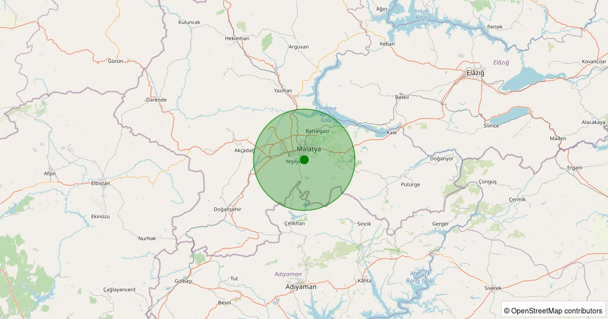 11 Aralık 2025 saat 08:53 - Yeşilyurt - Konak - 2.20ml depreminin harita gösterimi