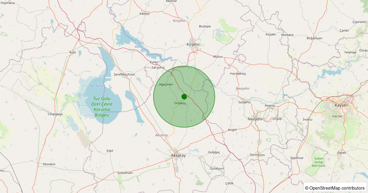 11 Aralık 2025 saat 08:50 - Aksaray - 2.00ML depreminin harita gösterimi