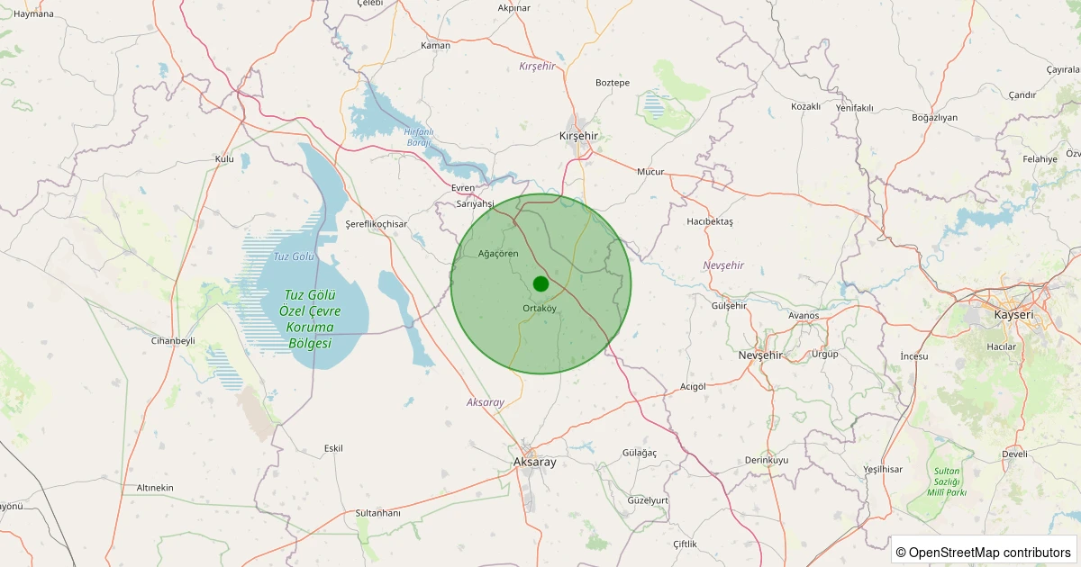 11 Aralık 2025 saat 08:49 - Aksaray - 1.10ML depreminin harita gösterimi