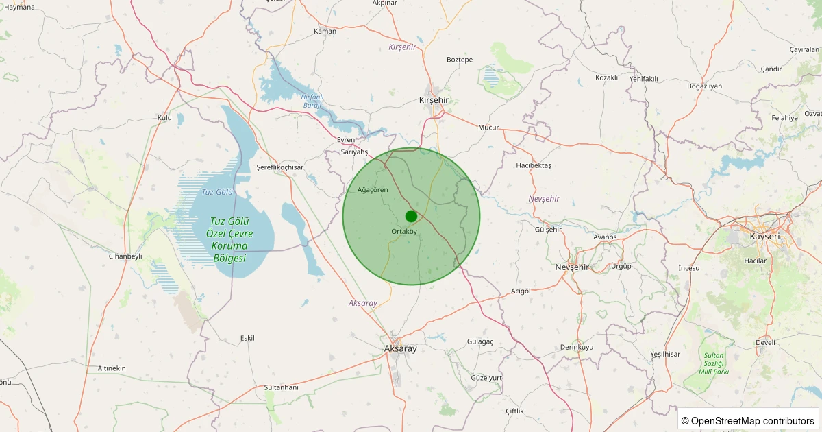11 Aralık 2025 saat 09:41 - Aksaray - 1.50ML depreminin harita gösterimi