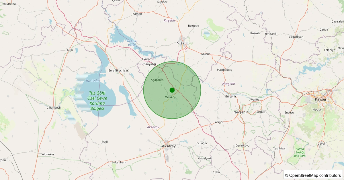 11 Aralık 2025 saat 09:33 - Aksaray - 1.30ML depreminin harita gösterimi