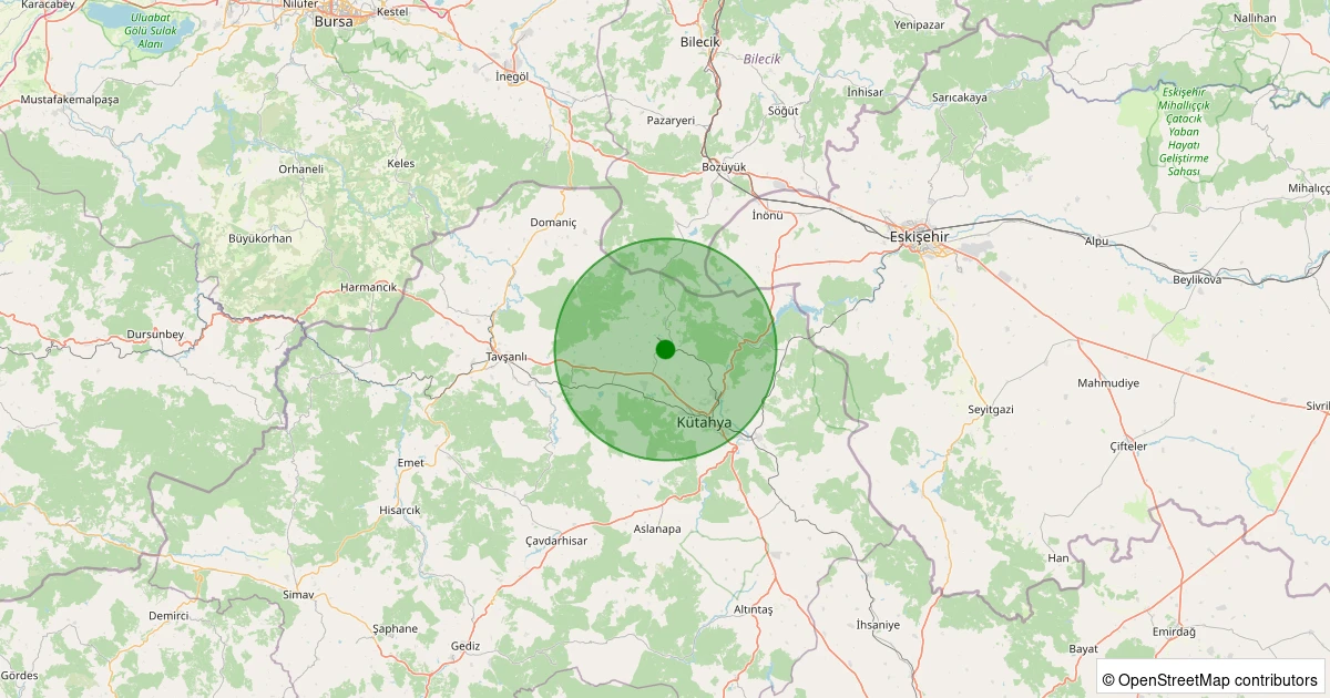 11 Aralık 2025 saat 12:37 - Merkez - Bozcahöyük Köyü - 1.10ML depreminin harita gösterimi