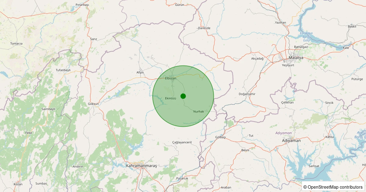 11 Aralık 2025 saat 15:24 - Nurhak - Hançıplaklar (Barış) - 1.60ml depreminin harita gösterimi