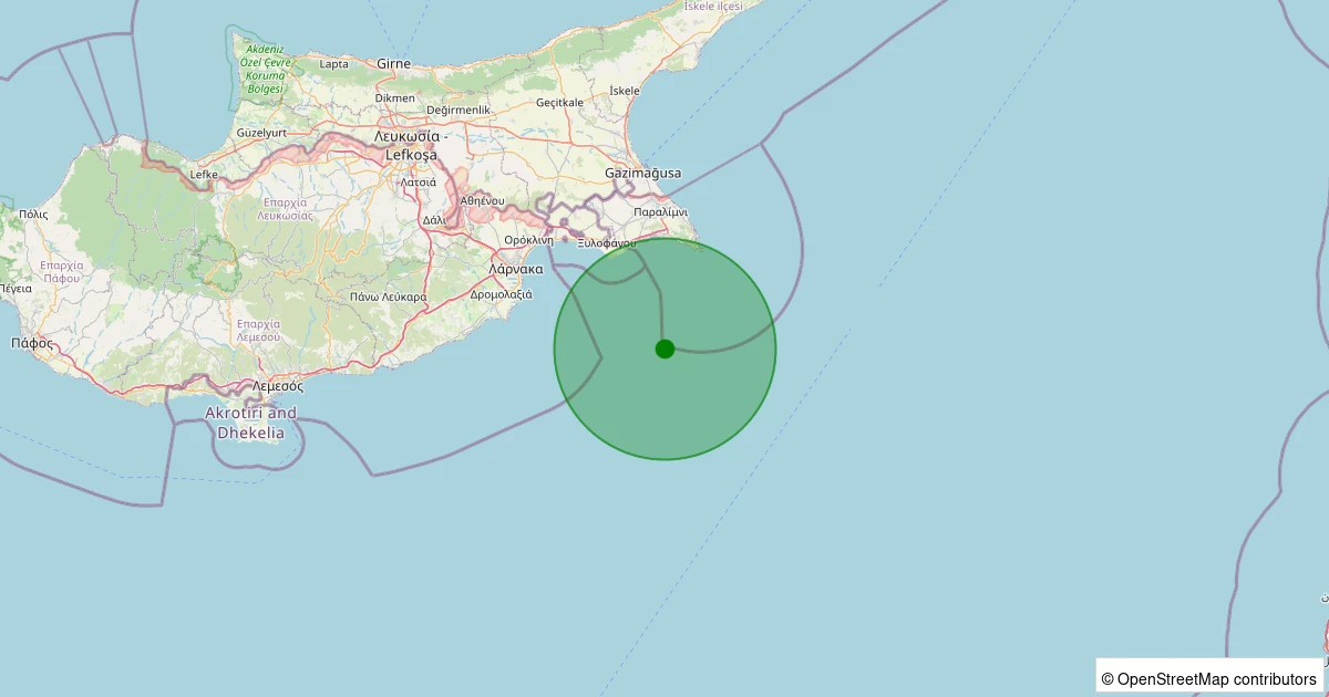 12 Aralık 2025 saat 00:03 - Akdeniz - 2.30ML depreminin harita gösterimi