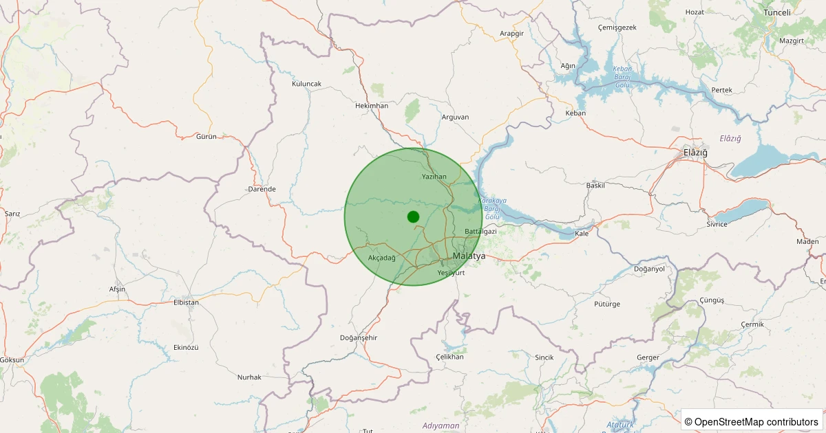 12 Aralık 2025 saat 05:12 - Akçadağ - Ilıcak - 2.20ml depreminin harita gösterimi