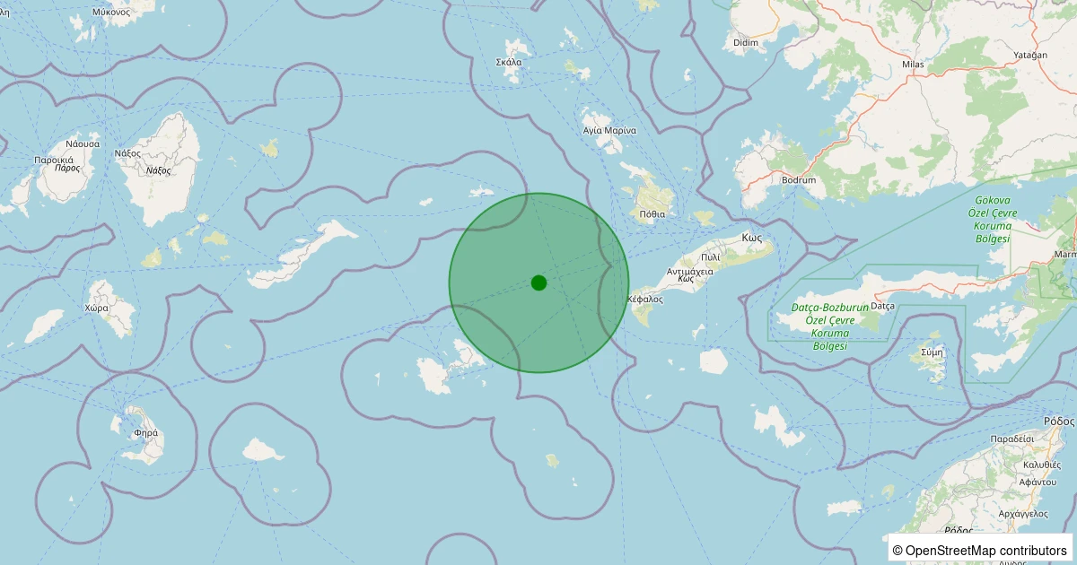 12 Aralık 2025 saat 18:57 - EGE - 2.50ml depreminin harita gösterimi