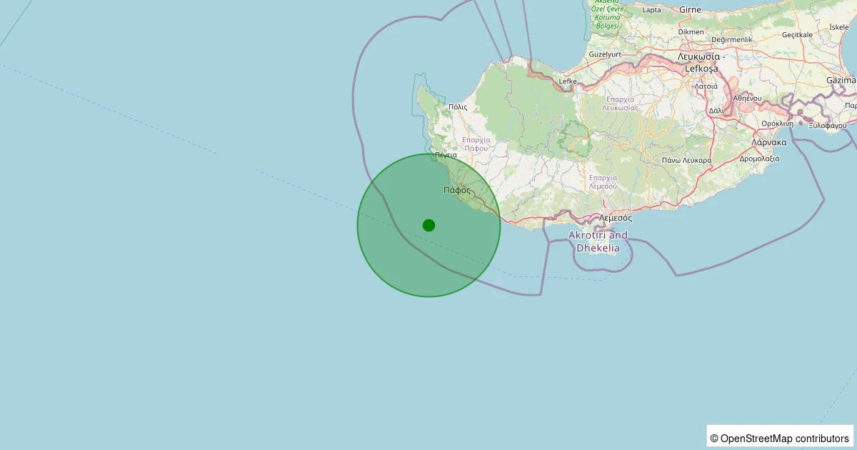 12 Aralık 2025 saat 20:18 - Akdeniz - 3.50ML depreminin harita gösterimi