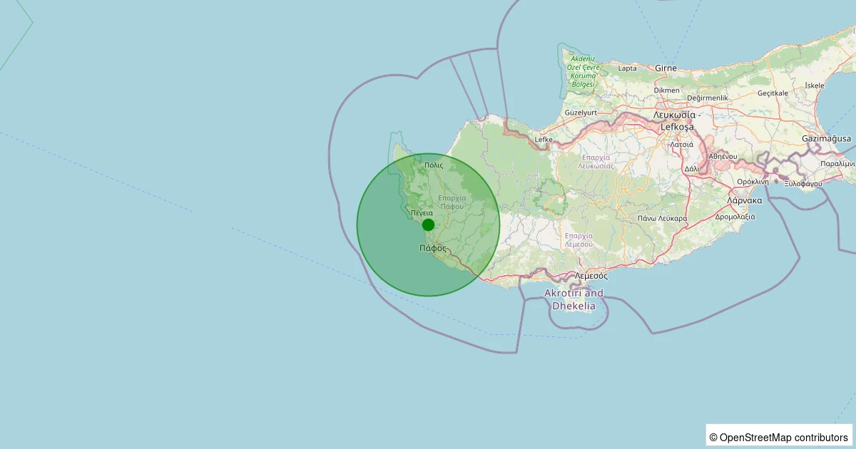 12 Aralık 2025 saat 20:24 - AKDENIZ - 2.50ml depreminin harita gösterimi