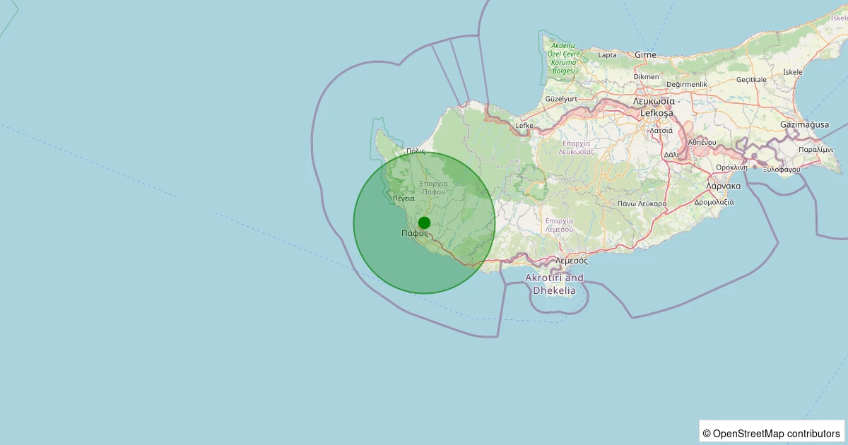 12 Aralık 2025 saat 20:23 - Gazibaf (Güney Kıbrıs Rum Yönetimi) - 2.40ML depreminin harita gösterimi