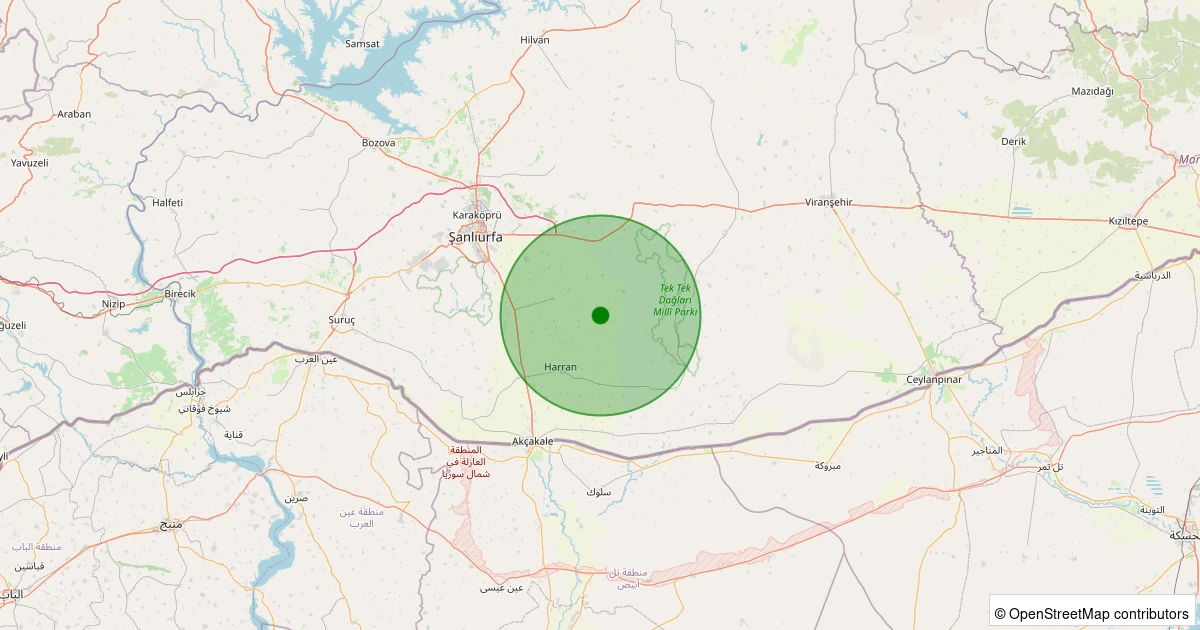 12 Aralık 2025 saat 23:54 - Eyyübiye - Bakışlar - 1.60ml depreminin harita gösterimi