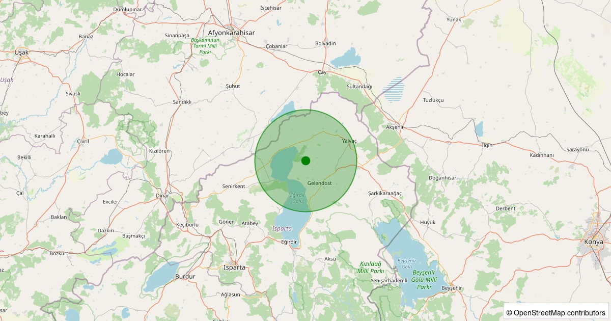 13 Aralık 2025 saat 03:05 - Yalvaç - 1.30ml depreminin harita gösterimi