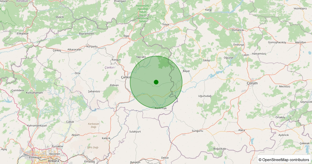 13 Aralık 2025 saat 06:27 - Merkez - Alaçat Köyü - 1.00ML depreminin harita gösterimi
