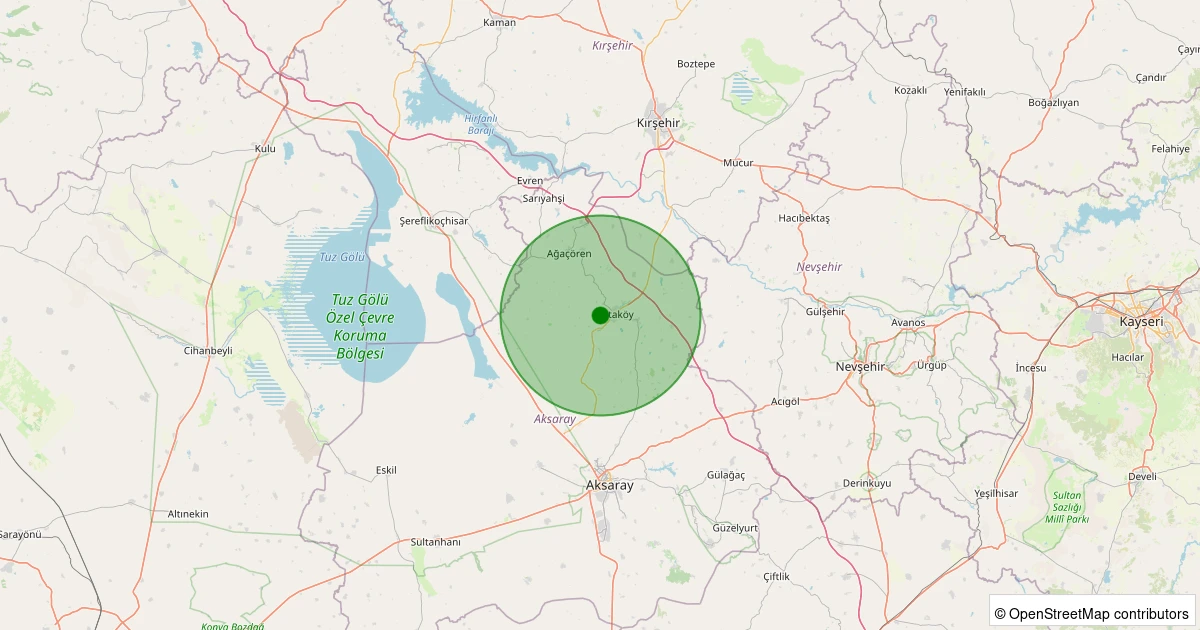 13 Aralık 2025 saat 08:42 - Aksaray - 1.40ml depreminin harita gösterimi