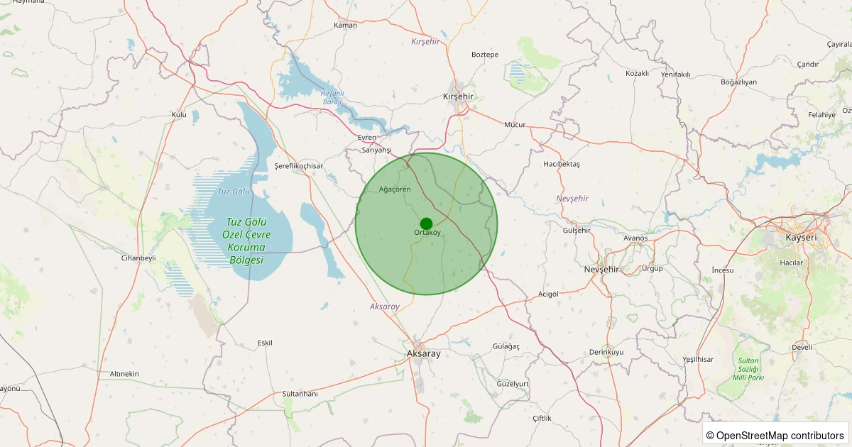 13 Aralık 2025 saat 08:42 - Aksaray - 1.40ml depreminin harita gösterimi