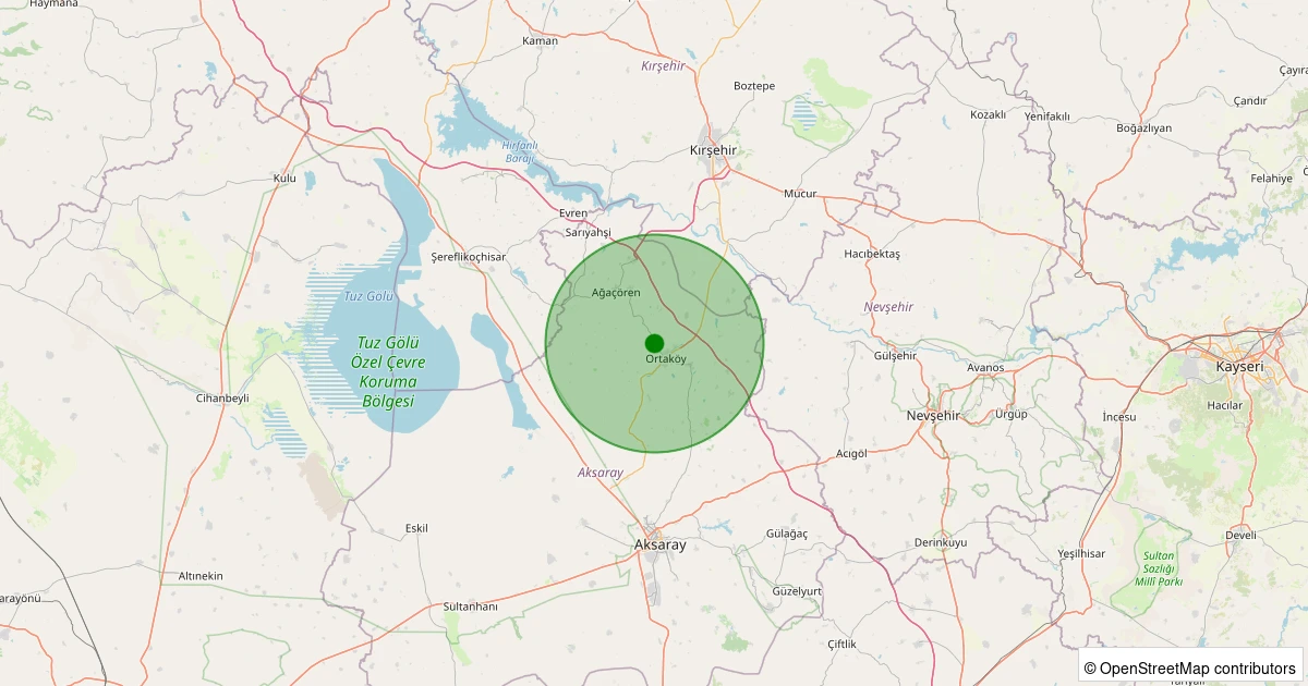 11 Aralık 2025 saat 08:43 - Aksaray - 2.10ml depreminin harita gösterimi