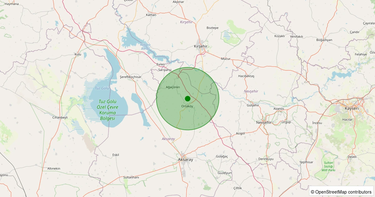 11 Aralık 2025 saat 08:41 - Aksaray - 2.00ml depreminin harita gösterimi