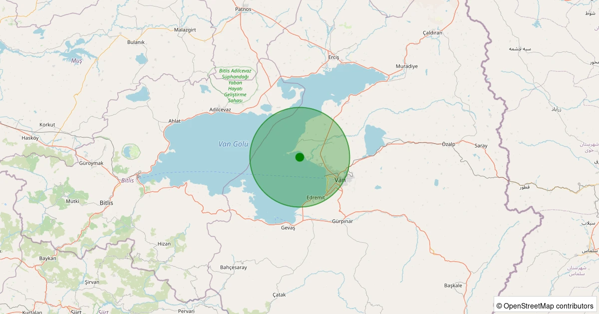 11 Aralık 2025 saat 05:19 - Tuşba - 2.30ml depreminin harita gösterimi
