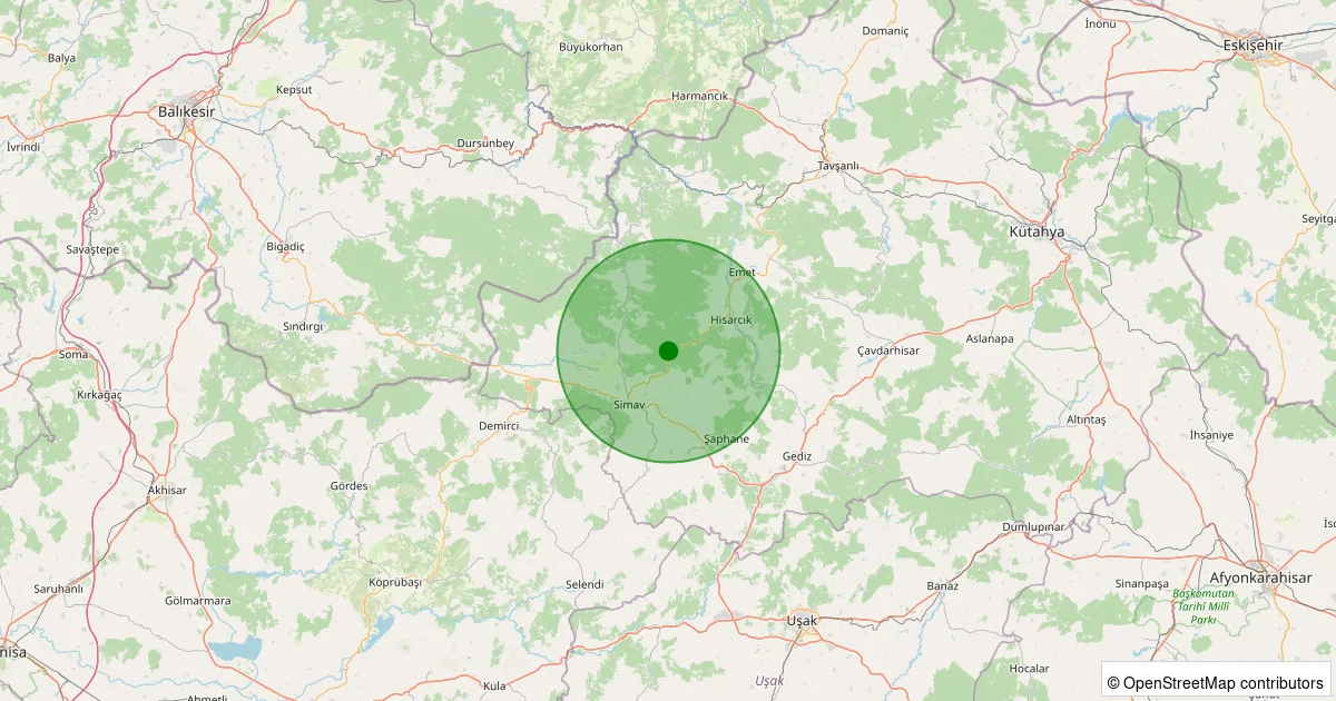 15 Ekim 2025 saat 04:55 - Hisarcık - Tokat Köyü - 2.00ml depreminin harita gösterimi