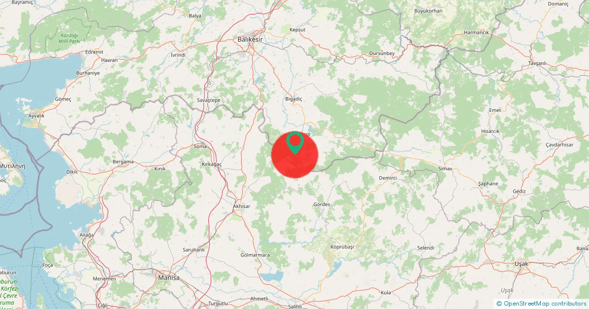 04 Ekim 2025 saat 02:42 - SINANDEDE-SINDIRGI - 2.10ML depreminin harita gösterimi